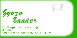 gyozo baader business card